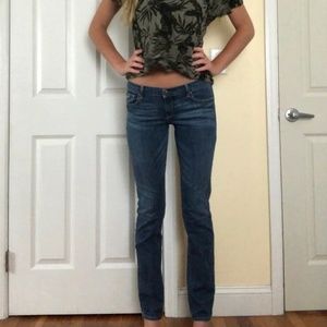 Hollister stretch straight jeans juniors, 9 long.